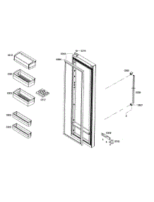 Door 2 parts for Bosch Refrigerator B22CS30SNS/02 from AppliancePartsPros.com