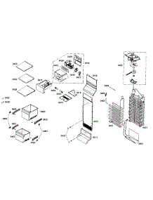 Freezer Assembly parts for Bosch Refrigerator B22CS30SNS/02 from AppliancePartsPros.com