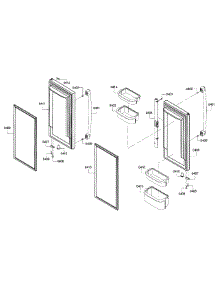 Fridge Door Assembly parts for Bosch Refrigerator B22FT80SNS/01 from AppliancePartsPros.com