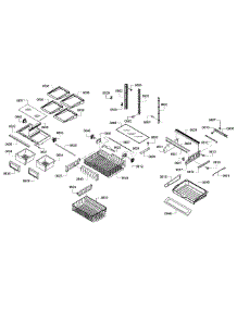 Shelf  /  Rack Assembly parts for Bosch Refrigerator B22FT80SNS/01 from AppliancePartsPros.com