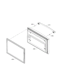 Freezer Door Assembly parts for Bosch Refrigerator B22FT80SNS/01 from AppliancePartsPros.com