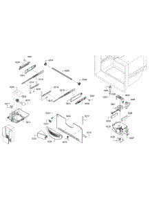 Freezer Assembly parts for Bosch Refrigerator B22CT80SNS/01 from AppliancePartsPros.com