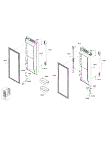 Fridge Door Assembly parts for Bosch Refrigerator B22CT80SNS/01 from AppliancePartsPros.com