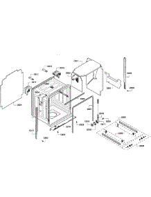Cabinet parts for Bosch Dishwasher SHE55C05UC/65 from AppliancePartsPros.com