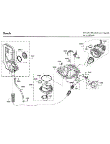 Pump parts for Bosch Dishwasher SHP65T52UC/02 from AppliancePartsPros.com