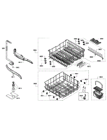 Baskets parts for Bosch Dishwasher SHE43P05UC/58 from AppliancePartsPros.com