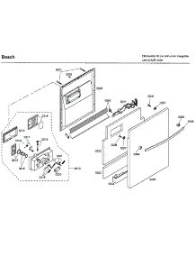 Door parts for Bosch Dishwasher SHX33A05UC/46 from AppliancePartsPros.com