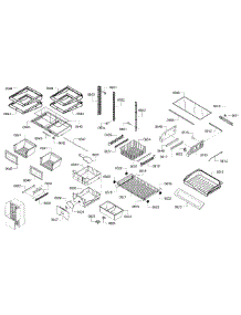 Shelf  /  Rack Assembly parts for Bosch Refrigerator B22CT80SNS/01 from AppliancePartsPros.com