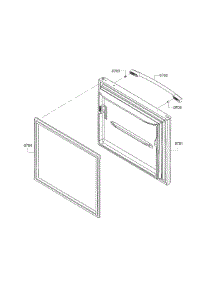 Freezer Door Asy parts for Bosch Refrigerator B22CT80SNS/01 from AppliancePartsPros.com