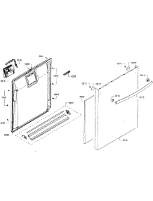 Door Assembly parts for Bosch Dishwasher SHX3AR52UC/07 from AppliancePartsPros.com