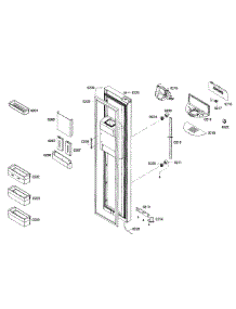 Door 1 Assembly parts for Bosch Refrigerator B22CS80SNS/04 from AppliancePartsPros.com
