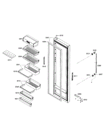 Door 2 Assembly parts for Bosch Refrigerator B22CS80SNS/04 from AppliancePartsPros.com