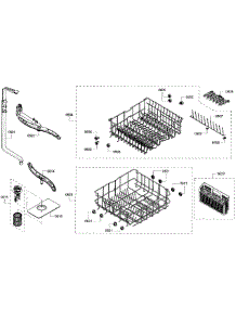 Baskets parts for Bosch Dishwasher SHX3AR55UC/07 from AppliancePartsPros.com