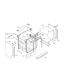 Cavity & Frame parts for Bosch Dishwasher SGE63E15UC/72 from AppliancePartsPros.com