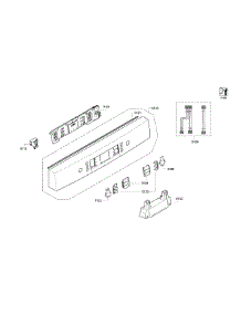 Control Panel parts for Bosch Dishwasher SGE63E15UC/73 from AppliancePartsPros.com