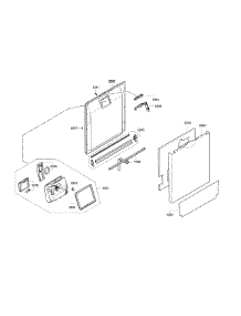 Door Assembly parts for Bosch Dishwasher SGE63E15UC/73 from AppliancePartsPros.com