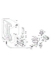 Pump Assembly parts for Bosch Dishwasher SGE63E15UC/73 from AppliancePartsPros.com