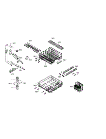 Rack Assembly parts for Bosch Dishwasher SGE63E15UC/73 from AppliancePartsPros.com