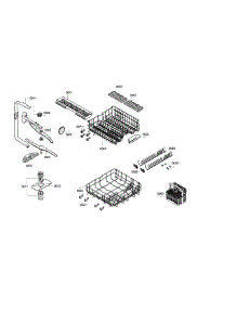 Rack Assembly parts for Bosch Dishwasher SGE63E15UC/80 from AppliancePartsPros.com