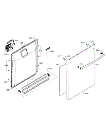 Door Assembly parts for Bosch Dishwasher SHX3AR56UC/12 from AppliancePartsPros.com