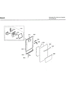 Door parts for Bosch Dishwasher SPX68U55UC/33 from AppliancePartsPros.com