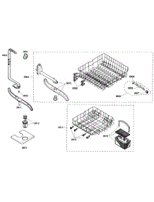 Baskets parts for Bosch Dishwasher SHE43C05UC/37 from AppliancePartsPros.com