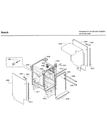 Frame parts for Bosch Dishwasher SPX68U55UC/33 from AppliancePartsPros.com