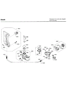 Pump parts for Bosch Dishwasher SPX68U55UC/33 from AppliancePartsPros.com