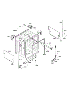 Cabinet parts for Bosch Dishwasher SHE43C05UC/17 from AppliancePartsPros.com