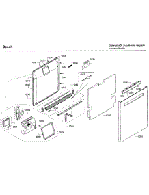 Door parts for Bosch Dishwasher SHP65T56UC/09 from AppliancePartsPros.com