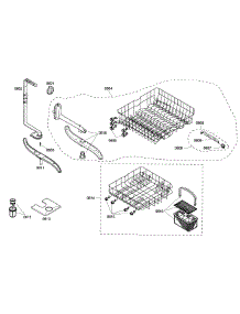 Baskets parts for Bosch Dishwasher SHE43C05UC/17 from AppliancePartsPros.com