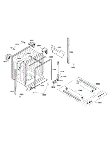 Cabinet parts for Bosch Dishwasher SHE33P02UC/60 from AppliancePartsPros.com