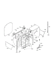 Tub parts for Bosch Dishwasher S35KMK16UC/47 from AppliancePartsPros.com