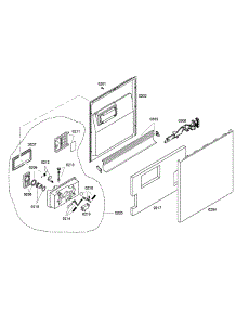 Door Assembly parts for Bosch Dishwasher SHE43C05UC/36 from AppliancePartsPros.com