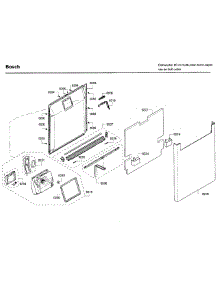 Door parts for Bosch Dishwasher SHE53T56UC/09 from AppliancePartsPros.com