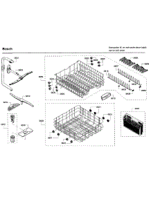 Rack parts for Bosch Dishwasher SHE53T56UC/09 from AppliancePartsPros.com