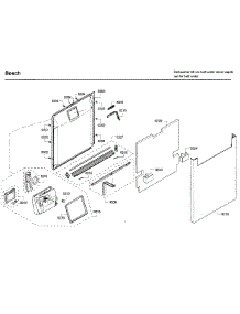 Door parts for Bosch Dishwasher SHE53T52UC/09 from AppliancePartsPros.com