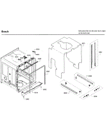 Frame parts for Bosch Dishwasher SHE53T52UC/09 from AppliancePartsPros.com