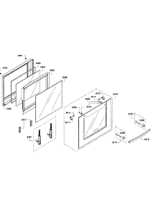 Door Assembly parts for Bosch Wall Oven HBN3450UC/04 from AppliancePartsPros.com