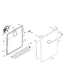 Door Assembly parts for Bosch Dishwasher SHX3AR56UC/10 from AppliancePartsPros.com