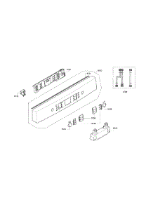 Control Panel parts for Bosch Dishwasher SGE63E15UC/74 from AppliancePartsPros.com