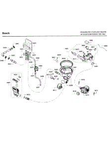 Pump parts for Bosch Dishwasher SHV68R53UC/69 from AppliancePartsPros.com