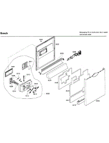 Door parts for Bosch Dishwasher SHE99C05UC/47 from AppliancePartsPros.com