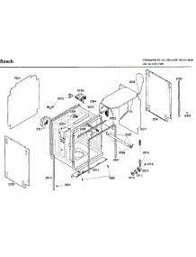 Frame parts for Bosch Dishwasher SHE99C05UC/47 from AppliancePartsPros.com