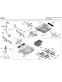 Rack parts for Bosch Dishwasher SHE99C05UC/47 from AppliancePartsPros.com