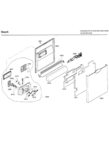 Door parts for Bosch Dishwasher SHE99C05UC/43 from AppliancePartsPros.com