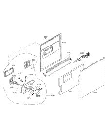 Door Assembly parts for Bosch Dishwasher SHE43C06UC/38 from AppliancePartsPros.com