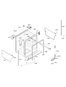Cabinet parts for Bosch Dishwasher SHE43C06UC/38 from AppliancePartsPros.com