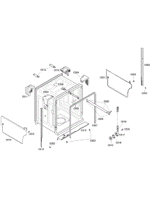 Cabinet parts for Bosch Dishwasher SHE43C06UC/43 from AppliancePartsPros.com