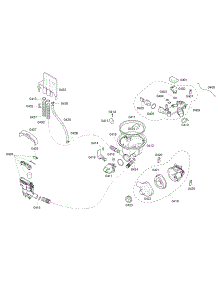 Pump parts for Bosch Dishwasher SHE43C06UC/43 from AppliancePartsPros.com